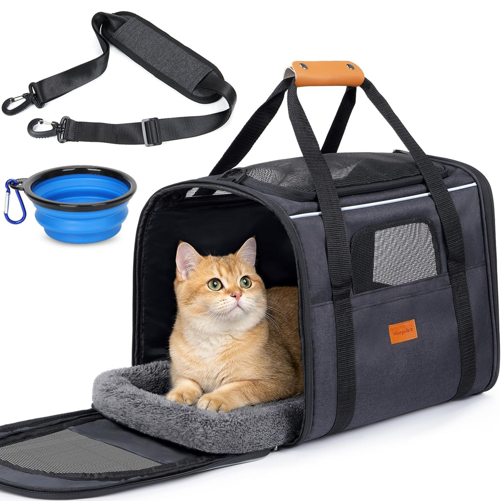 Morpilot Pet Carrier for Large Cats, Puppies & Small Dogs Up to 25lbs