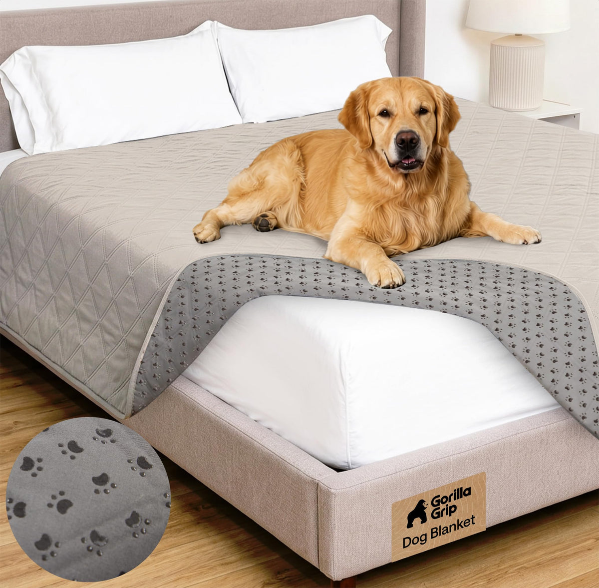 GORILLA GRIP® Waterproof Dog Blanket, Couch Cover for Dogs 82x102 Chocolate