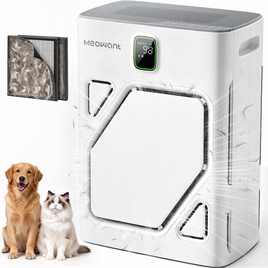 Meowant Pet Air Purifier for Home, Dual-sided Intake Air Purifier