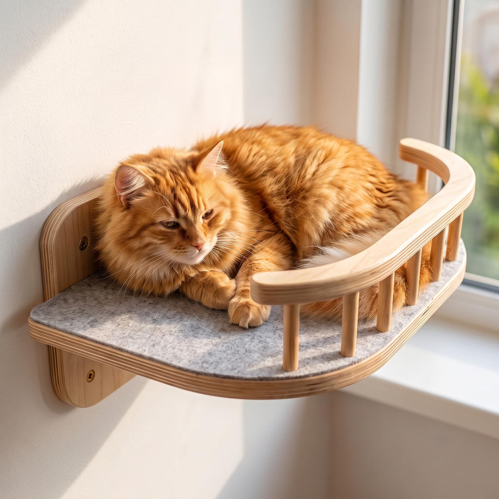 BUOGA Cat Wall Shelves, Modern Cat Wall Furniture for Indoor Cats