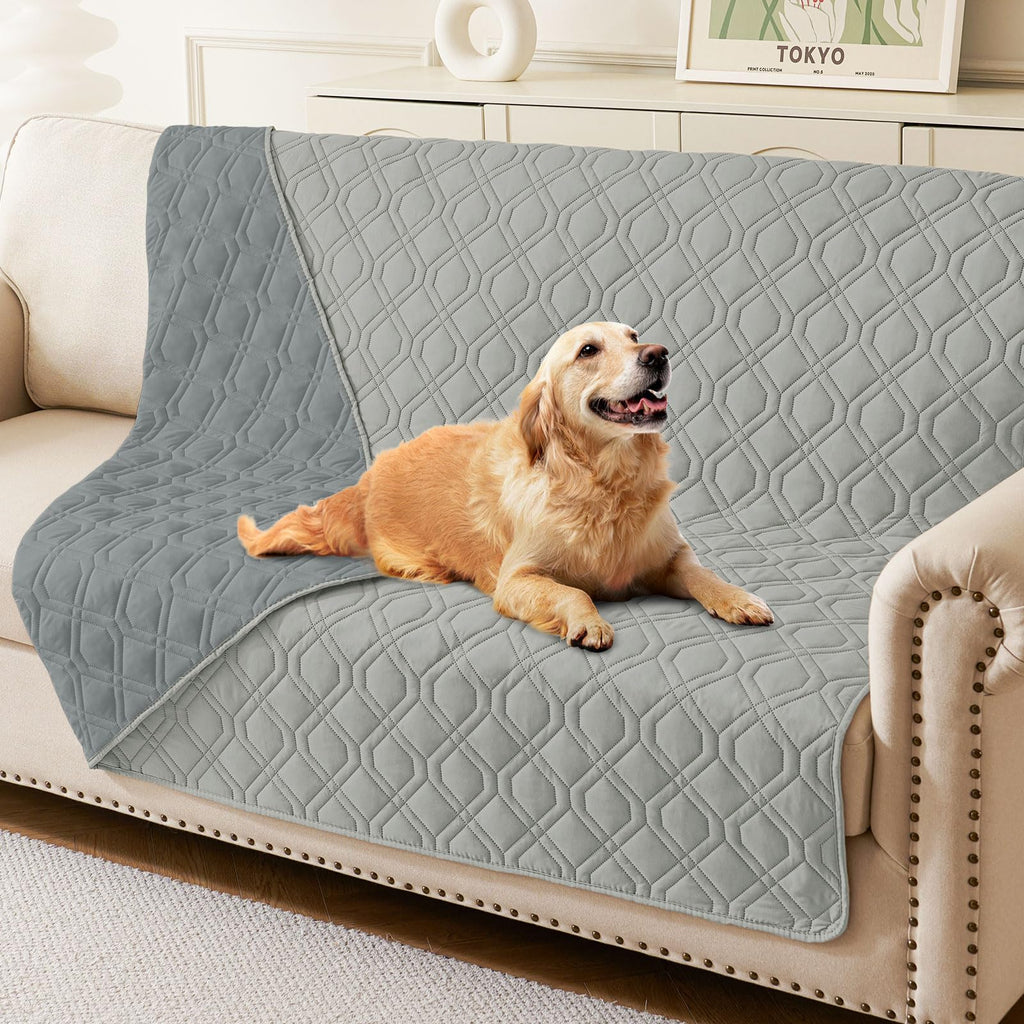 hyha Waterproof Reversible Dog Blanket, Soft Couch Cover for Dogs Washable — 30x53 Inch — 52x82 Inch