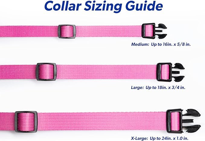 MS-5 Automatic Pet Door Collar, Genuine High Tech Pet Brand Dog Collar for Power Pet Doors - Deluxe Strap (Pink, Large) - DC-PNK-MS5-L