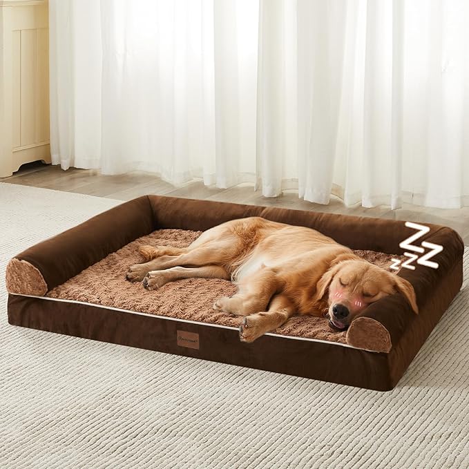 BFPETHOME Orthopedic Washable XLarge Dog Bed for Senior Dog Cozy Sleep