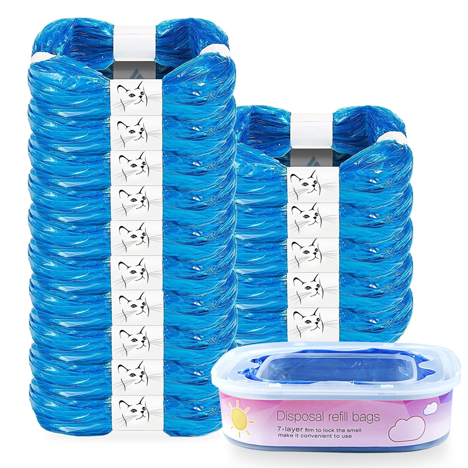 15 Pack Cat Litter Refills Bag, Litter Refills Compatible with Your Standard and Plus Refill Cartridge(Included One Refill Cartridge)