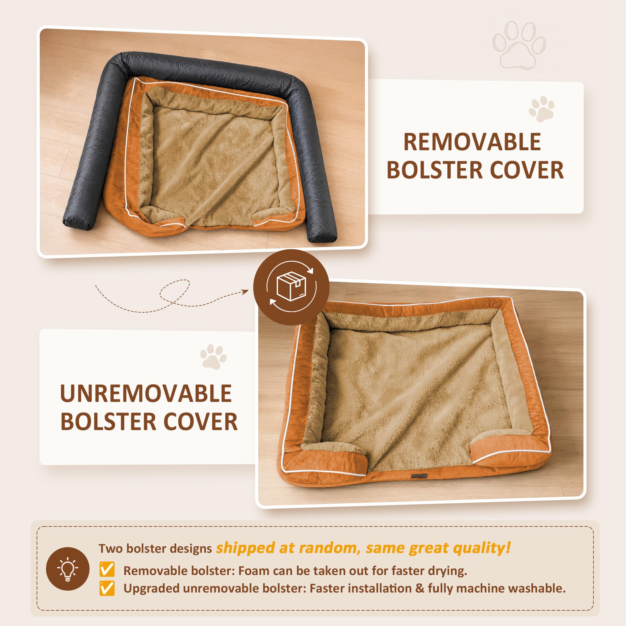 Comfort Expression Waterproof Orthopedic Dog Beds for Extra Large Dog