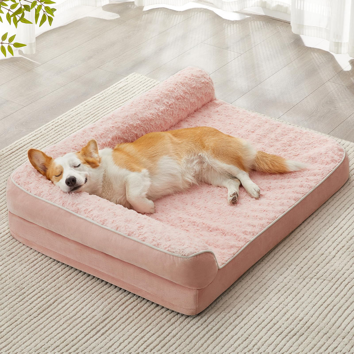 BFPETHOME Orthopedic Washable Dog Bed, Sleeping Couch for Large Senior Dogs