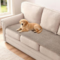 H.VERSAILTEX Plush Chenille Couch Cover for 3 Cushion Couch Anti Slip Washable Sofa Slipcovers Soft and Durable Furniture Protector for Dogs Cats Kids (27.5" x 82", Cuban Sand)