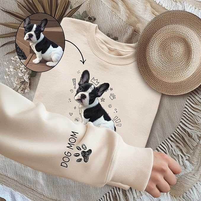CHIARA CONTI11 Custom Dog Hoodie, Custom Pet Gifts, Custom Dog Shirt, Custom Dog Sweatshirt, Valentine's Day Gift