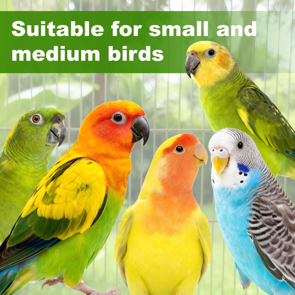 RENEWREVITAL Rotating Bird Perches, Natural Wooden Perch with Chew Toy, Bird Toys for Small & Medium Birds, Large, Natural Wood Color, 1 Set