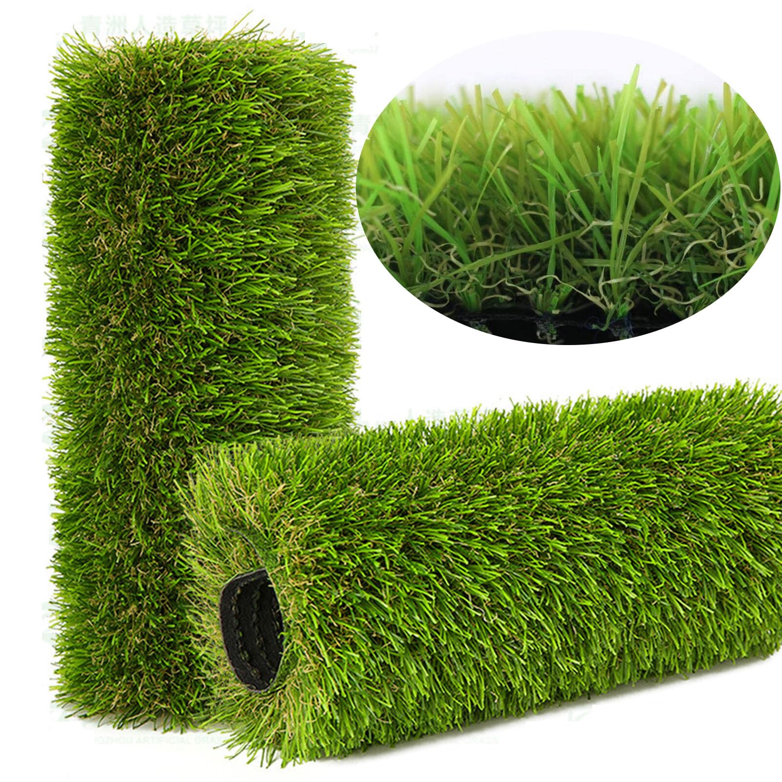 NINXANG Artificial Grass Rug Outdoor Indoor 11FTX53FT Fake Grass Carpet Green Synthetic Grass Pet Turf Realistic Faux Grass Rug with Drain Holes for Garden Lawn Landscape Balcony Home Decor Patio