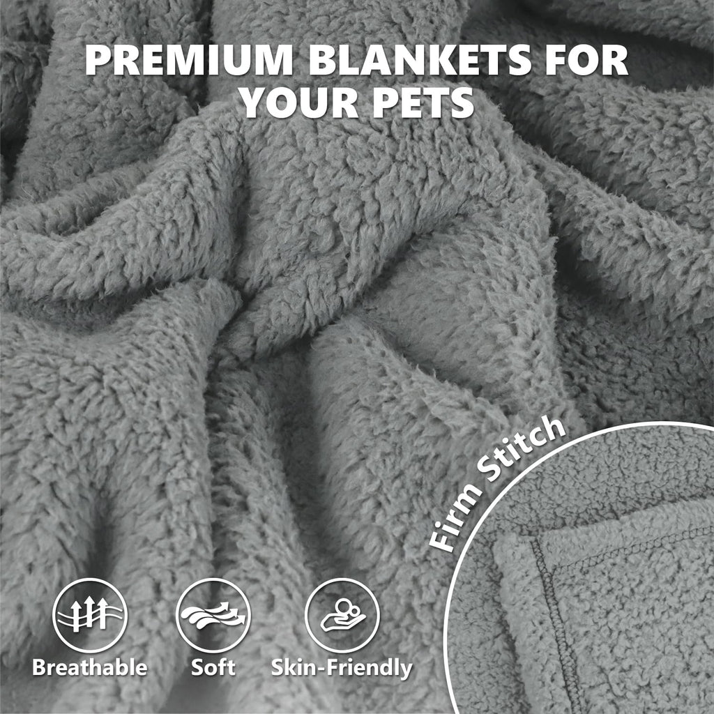 furrybaby Pet Blanket, Soft Warm Sherpa Fleece Bed Blanket for Small Pets