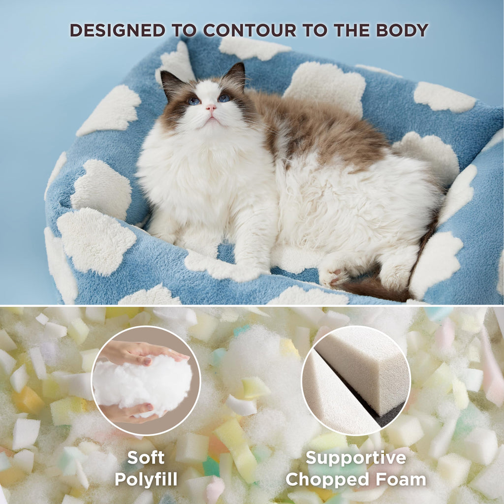LE SURE Cute Dog Bed for Small Dogs & Cats Jacquard Washable Puppy Bed,20in