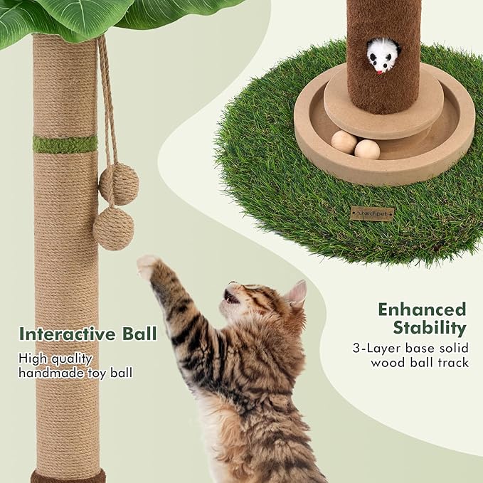 Woochpet Tall Cat Scratching Post,Cat Toys,Cat Scratcher Tree for Large Cat