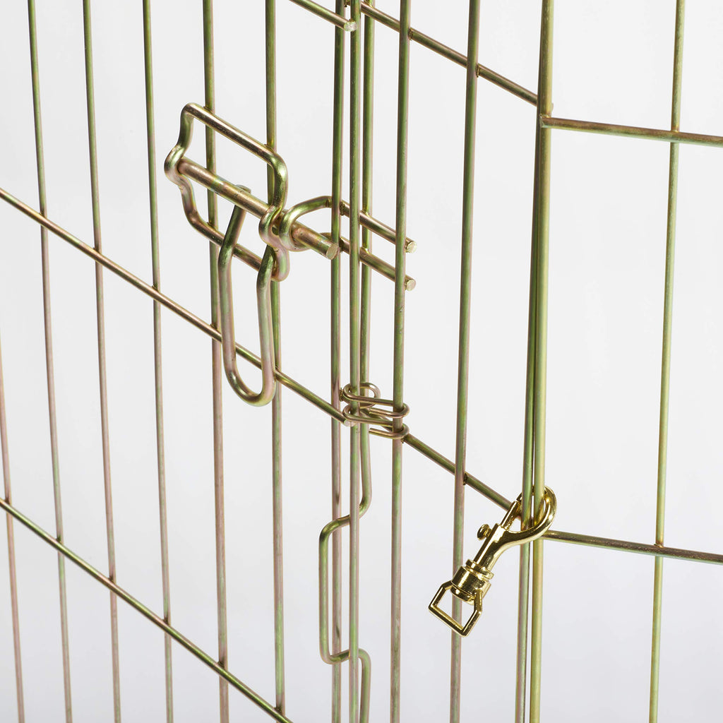 MidWest Homes for Pets 36-Inch Exercise Pen, for Indoor and Outdoor Use, 16 Sq Feet of Play, Single Door Folding Dog Pen, with Large Door Opening & Secure Latch, Easy to Set Up, Foldable Dog Playpen