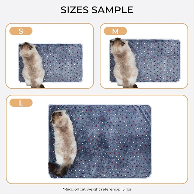 Luciphia 1 Pack 3 Blankets Super Soft Cute Dot Pattern Pet Blanket Flannel Throw for Dog Puppy Cat Medium(30x20), Blue