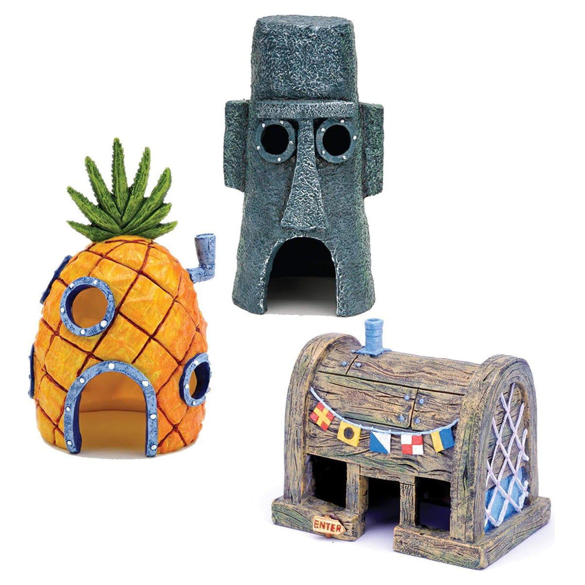 Penn-Plax Spongebob Squarepants Officially Licensed Aquarium Ornament – The Krusty Krab – Medium