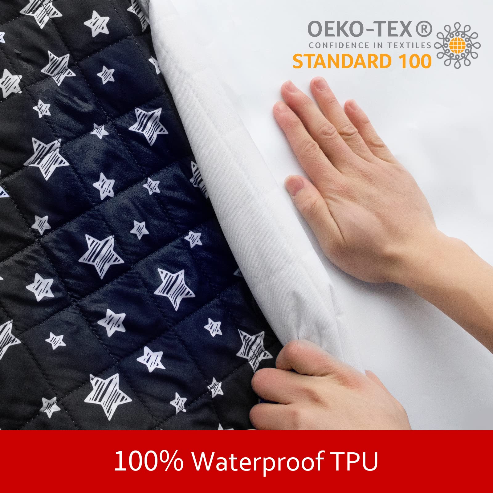 Waterproof Dog Bed Covers Replacement Lovely Black Star Print, 27x36 Inches