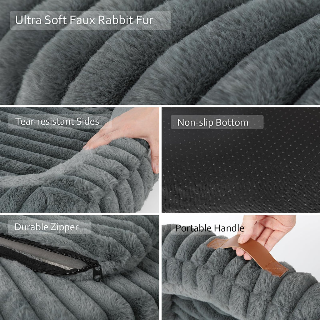 KISIMUY Orthopedic Dog Bed, Durable Calming Bolster Dog Couch Large Dogs