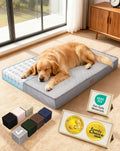 OhGeni Orthopedic Waterproof Large Dog Bed, Memory Foam, 41 inch-XL(Gray)