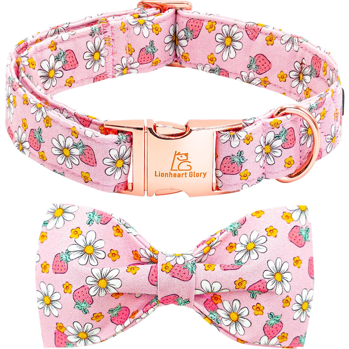 Lionheart Glory St. Patrick's Day Dog Collar, Dog Collar with Flower, Cute Floral Pattern Pet Collars Adjustable Pet Collars for Large Dogs