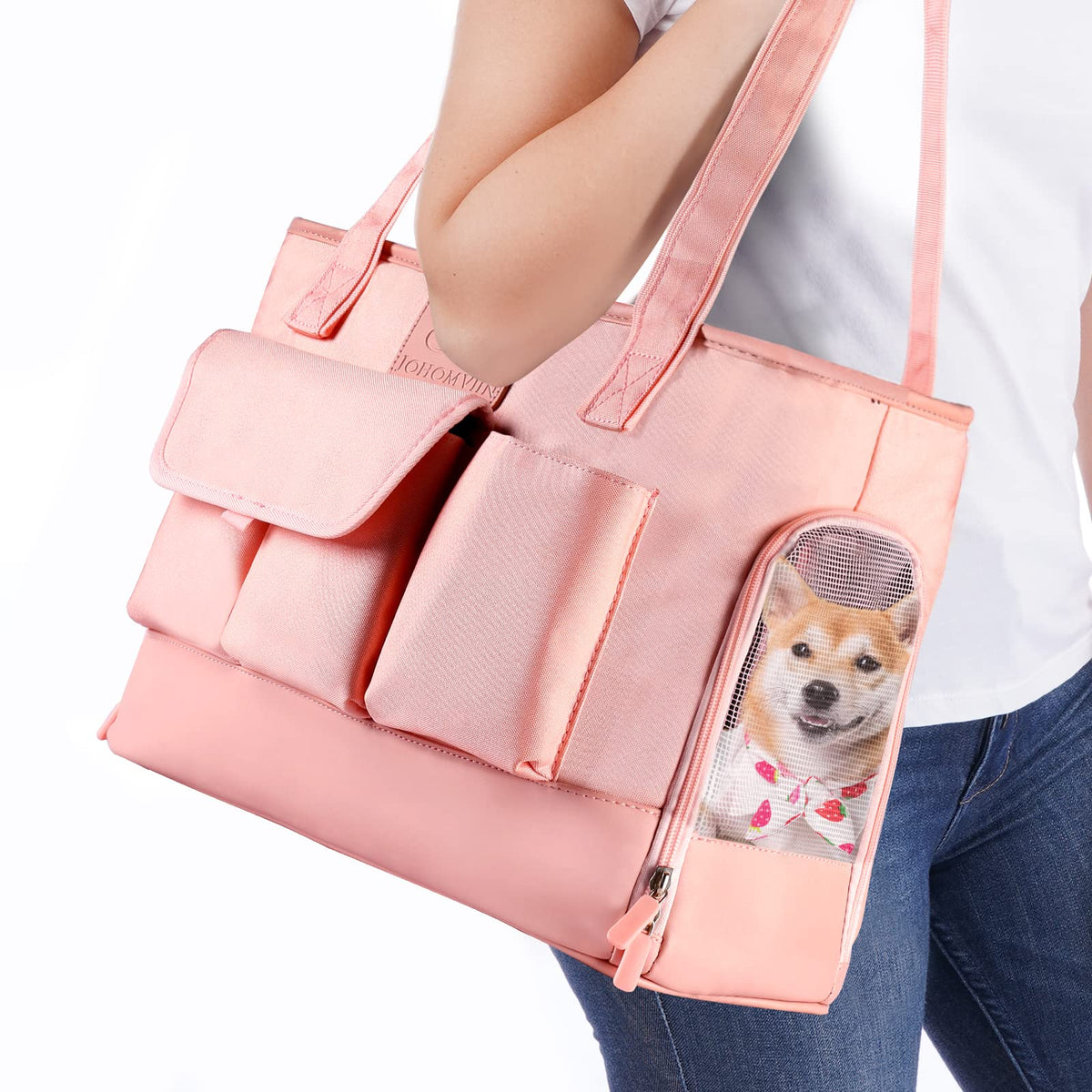 Johomviin Dog Carrier, Cat Carrier, Pet Carrier, Foldable Waterproof Premium Oxford Cloth Dog Purse, Portable Bag Carrier for Small to Medium Cat and Small Dog