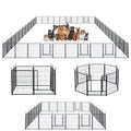 Dog Playpen,Portable Outdoor Dog Fence, Dog Playpen for Large/Medium/Small Dogs, Dog Fences for The Yard,with Doors Foldable Metal (32 inch, 40 Panels)