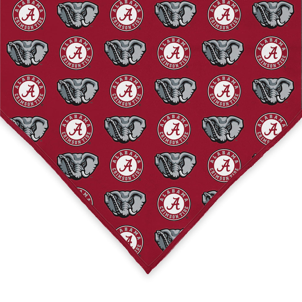 Alabama Crimson Tide Officially Licensed Bandana for Dogs and Cats | Fits Pets Great Gift Idea | Easy-to-Tie (Large, 28")