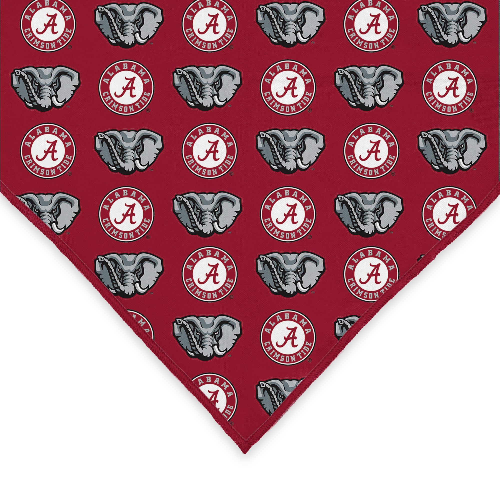 Alabama Crimson Tide Officially Licensed Bandana for Dogs and Cats | Fits Pets Great Gift Idea | Easy-to-Tie (Large, 28")