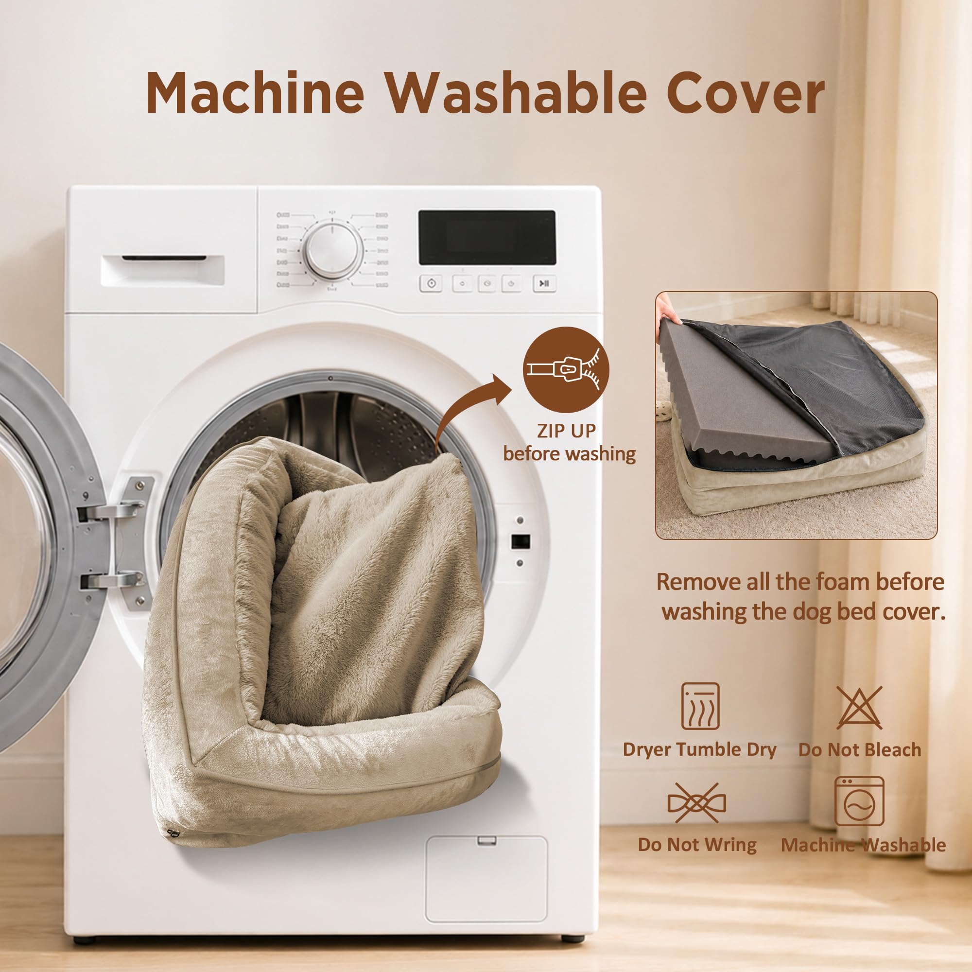 Comfort Expression Waterproof Orthopedic Dog Beds for Extra Large Dog