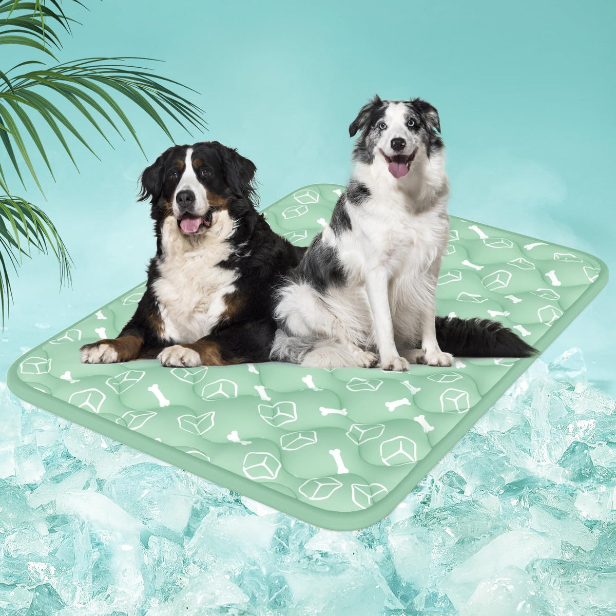 Rywell Dog Cooling Mat 2.0, Ocean Blue,30" x 20" Thick & Durable Cooling Mat for Dogs, Long-Lasting Cool with Waterproof & Color-Changing Arc-Chill Tech (Q-Max>0.5) Washable& Non-Toxic