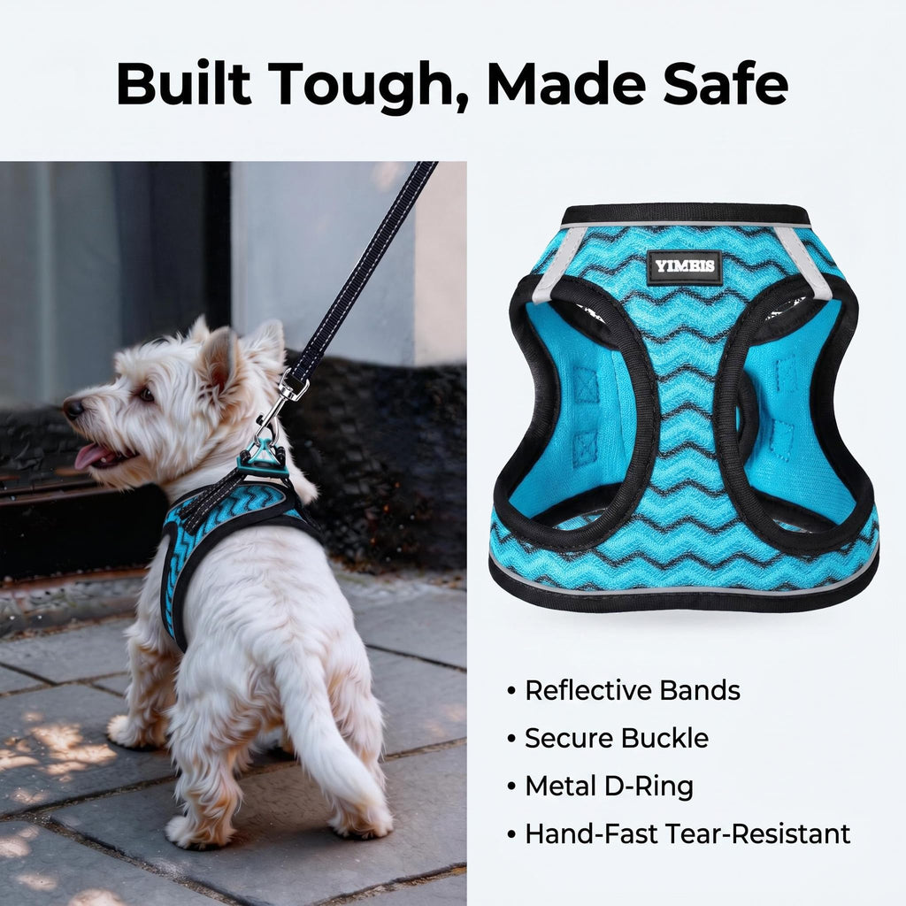 No Pull Dog Puppy Harness and Leash Set Reflective Mesh Vest Small
