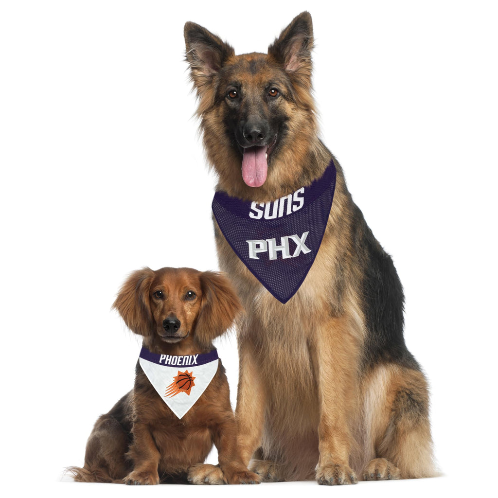 Pets First NBA Dog Bandana -Pheonix Suns Reversible Bandana. 2 Sided Home & Away Sports Bandana with a Premium Embroidery Team Logo, Small/Medium