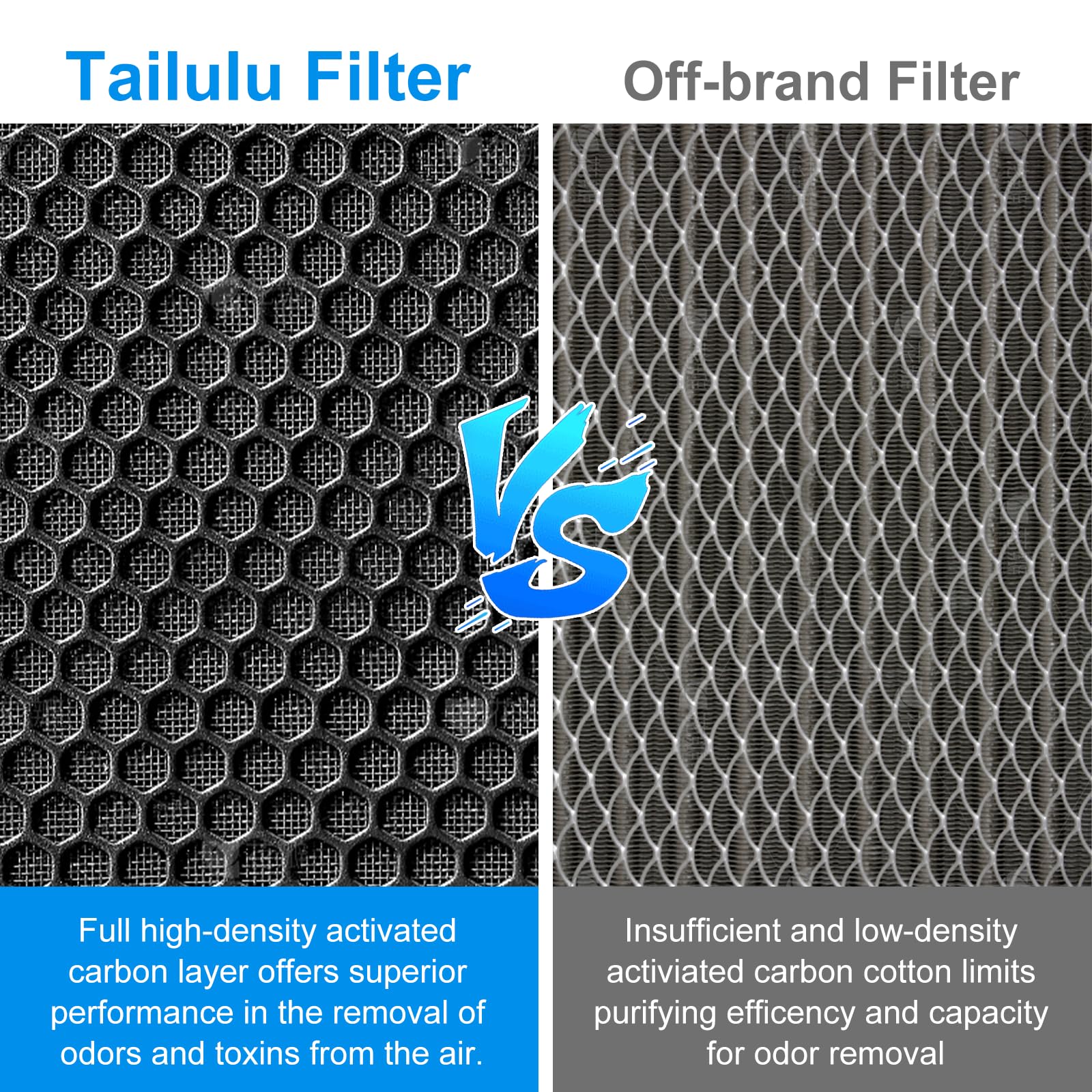 Tailulu Official D09 Air Purifier Replacement Filter, 1 Pack