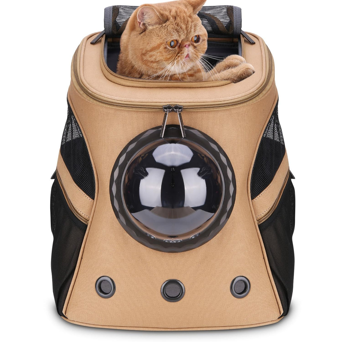 LOLLIMEOW Large Pet Carrier Backpack, Bubble Backpack Carrier for Fat Cats and Puppies,Airline-Approved(Grey)