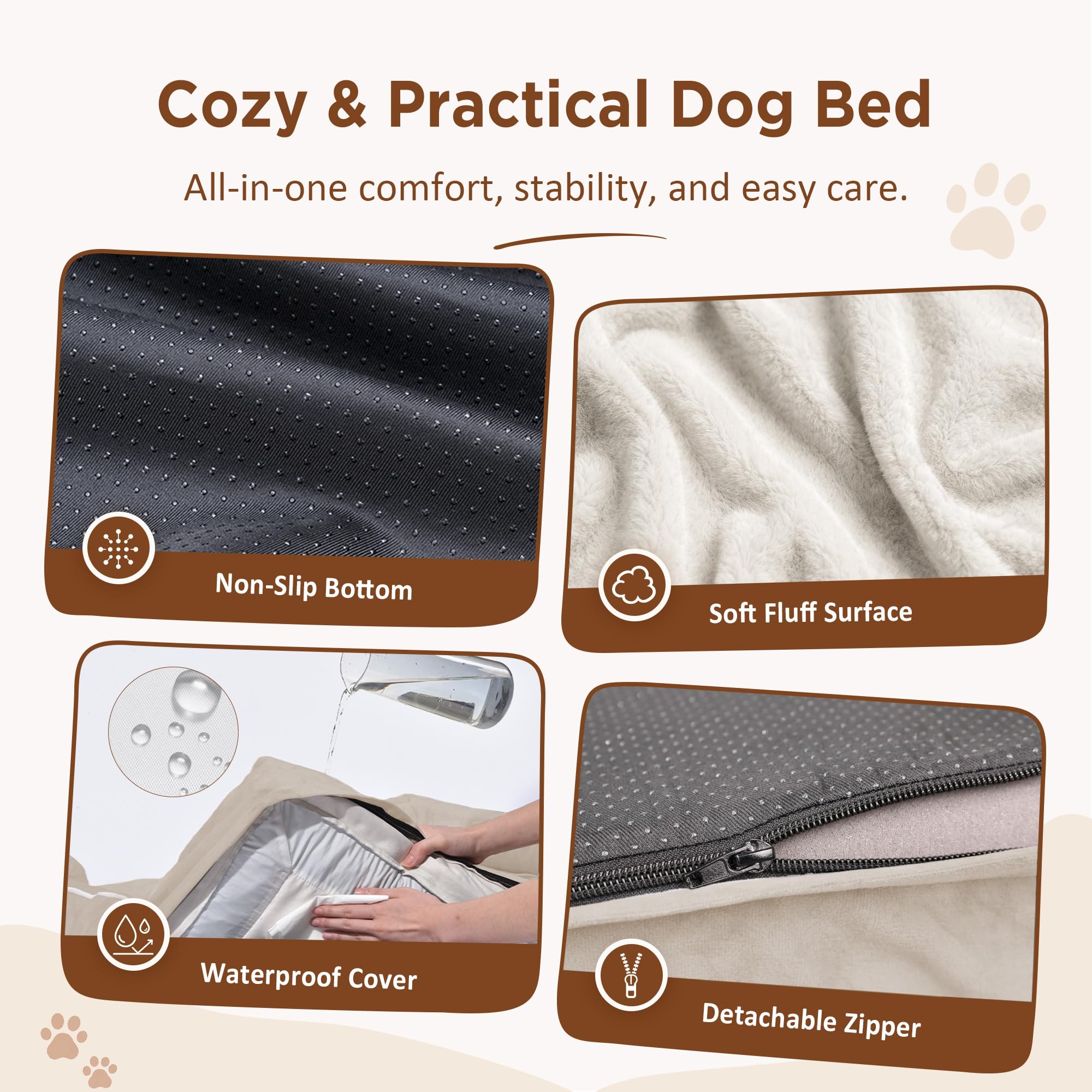 Comfort Expression Waterproof Orthopedic Dog Beds for Large Sized Dog