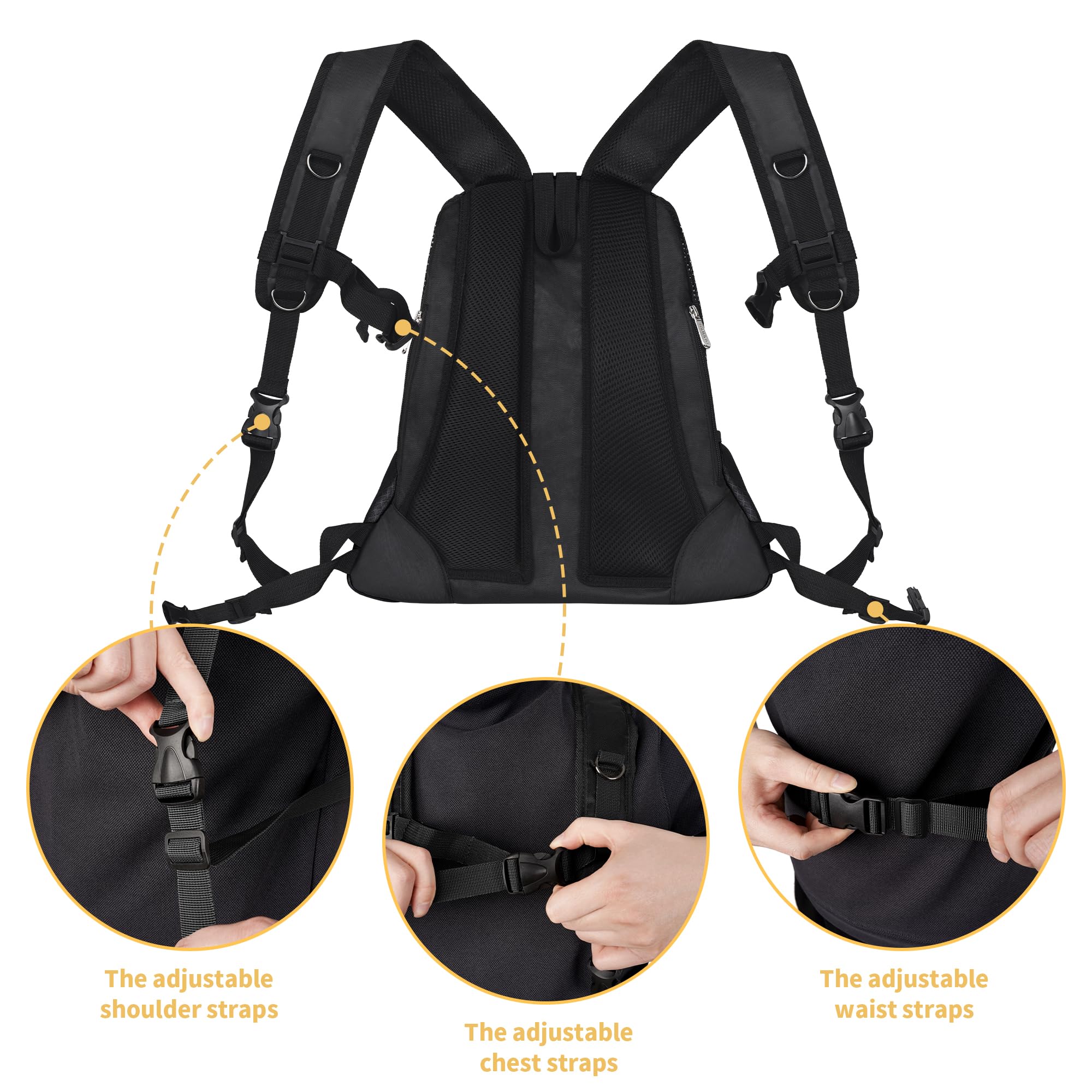 WOYYHO Pet Dog Carrier Backpack, Ventilated Mesh Small Dog Front Backpack