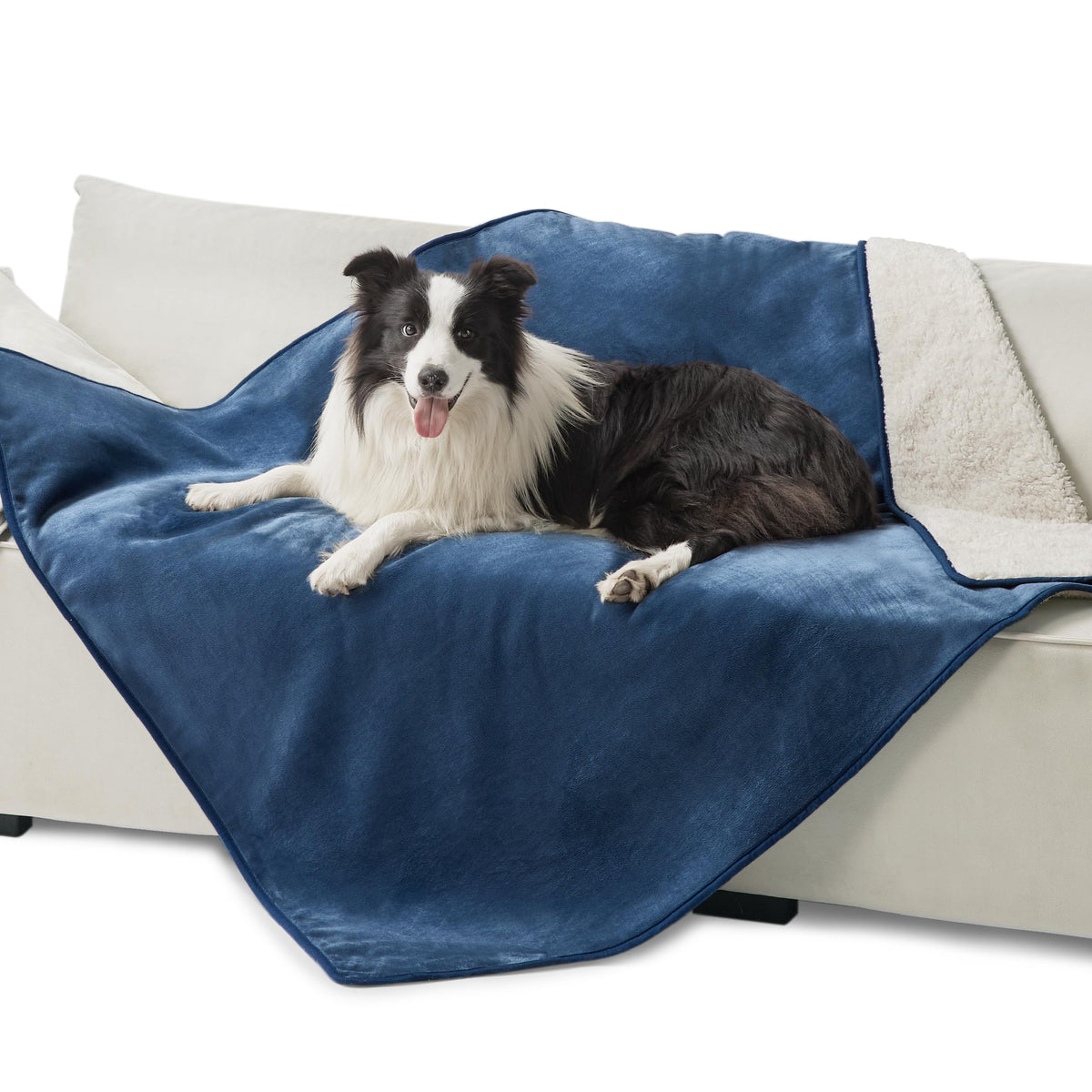 Bedsure Waterproof Blanket for Bed Soft Sherpa Fleece Throw,King 108"x86"