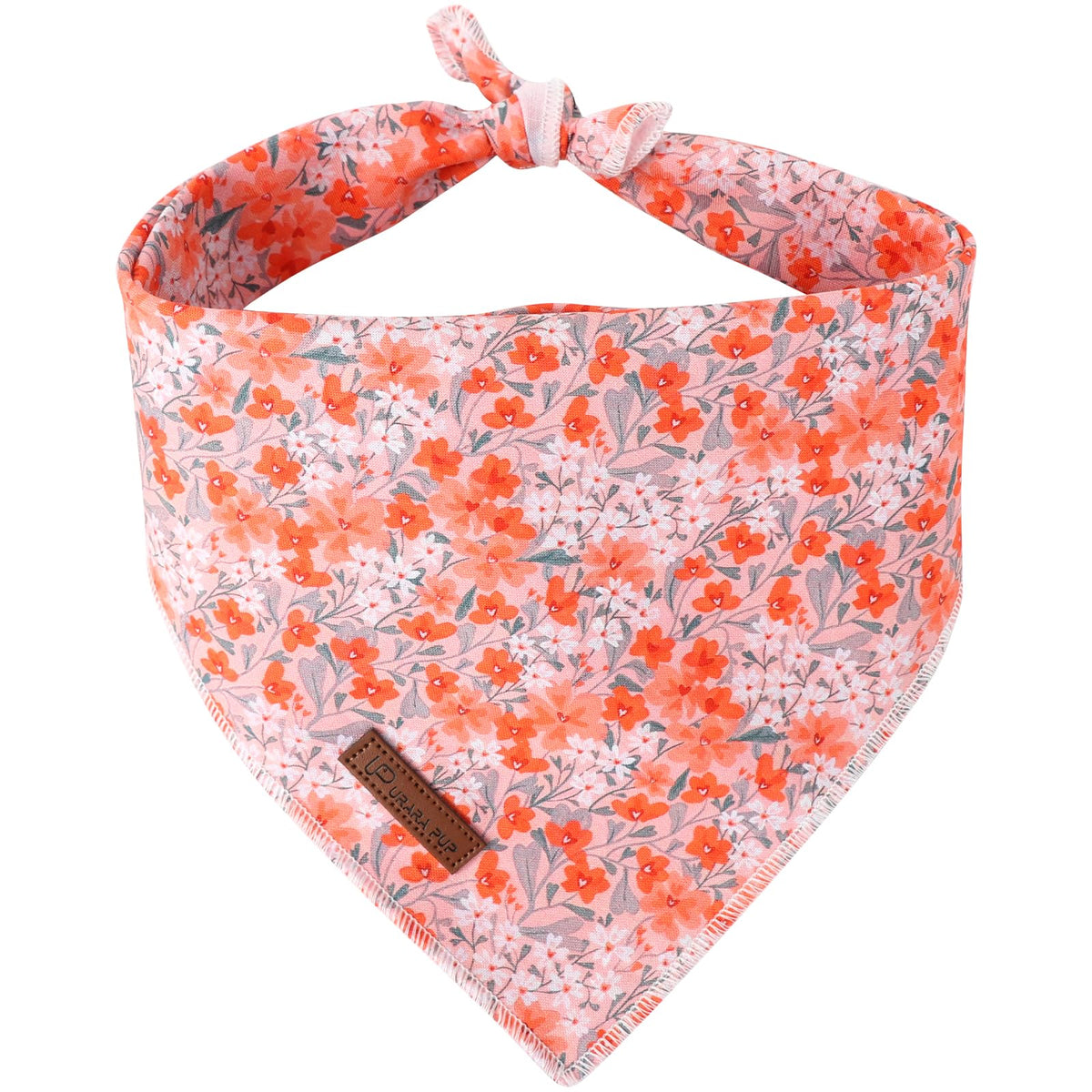 UP URARA PUP Valentine Dog Bandana - Pink Heart Triangle Bib Scarf for Small Medium Pets, Cotton Kerchief for Girl Boy Dogs or Cats, Red Puppy Bandana