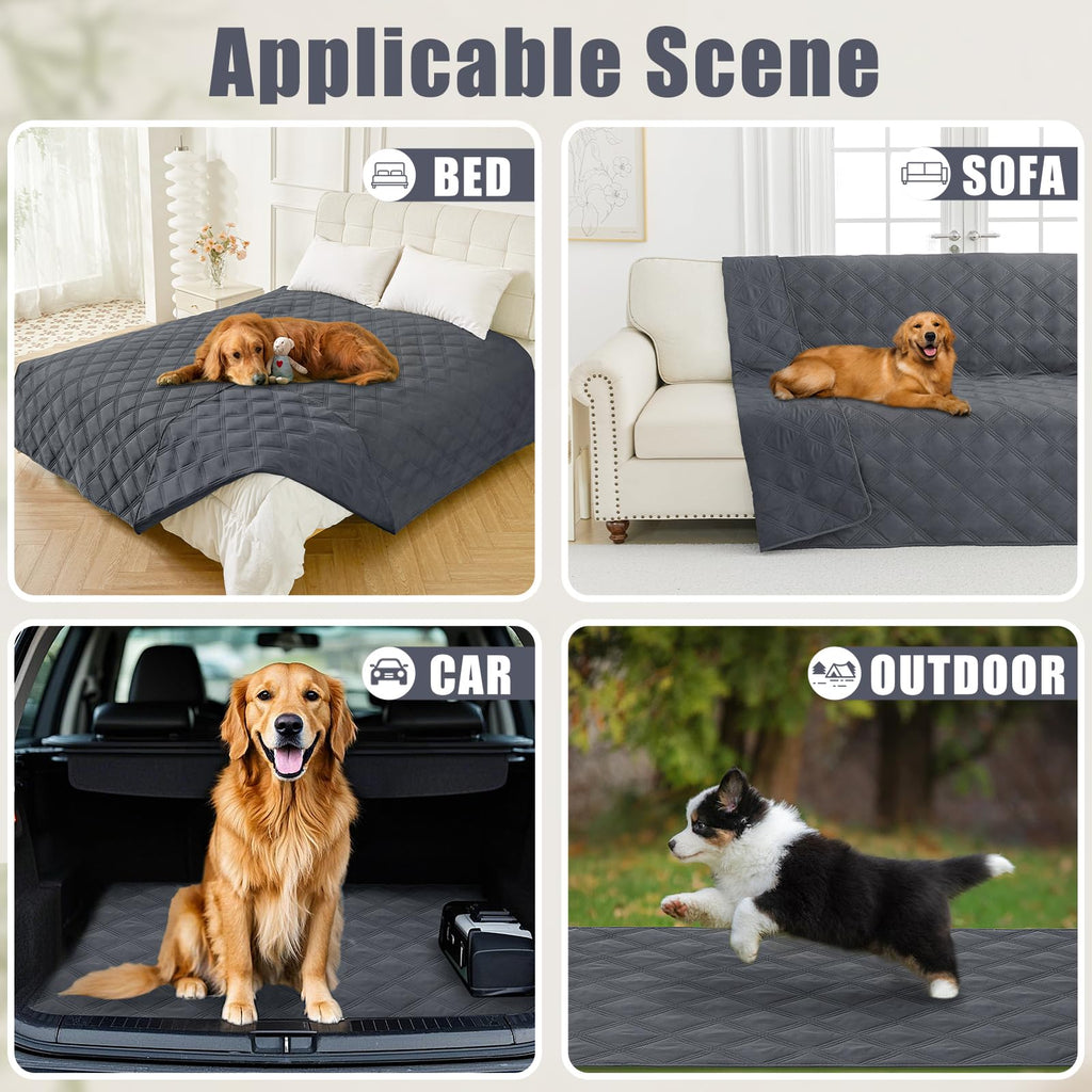 Smiry Waterproof Dog Bed Cover, Reversible Pet Blanket for Sofa Couch
