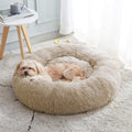 Western Home Calming Donut Small Medium Pet Dog Bed Washable,27" Brown