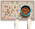 Absorbent Pet Dog Bowl Mat for Food and Water, Pet Cat Food Feeding Mat with Non Slip Rubber Backing, Dog Food Mats for Floors Waterproof, 24"x32"