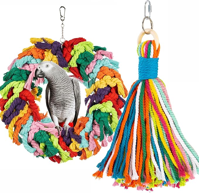 Napiass Parrot Swing for Large Birds