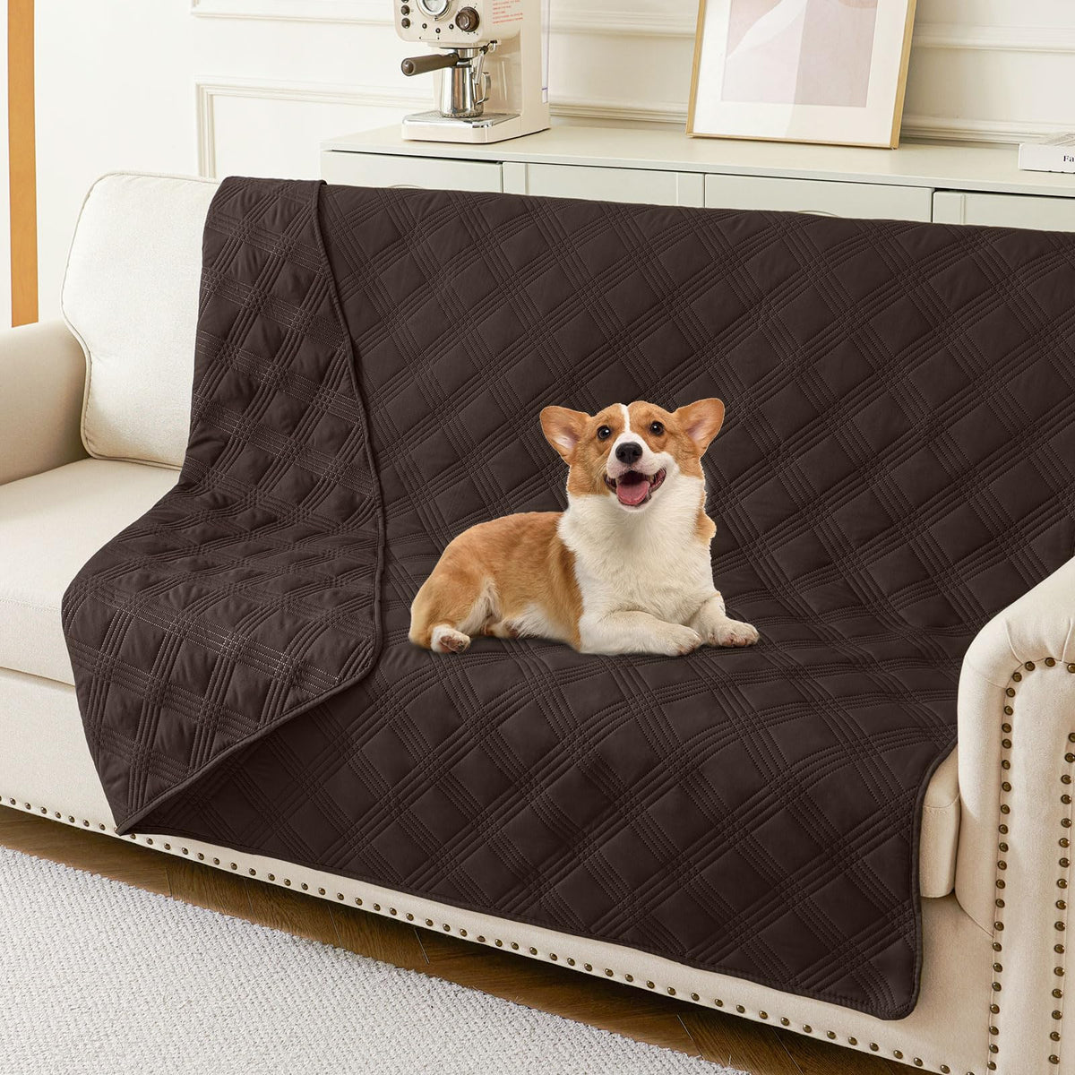 hyha Waterproof Reversible Dog Blanket, Soft Couch Cover for Dogs Washable