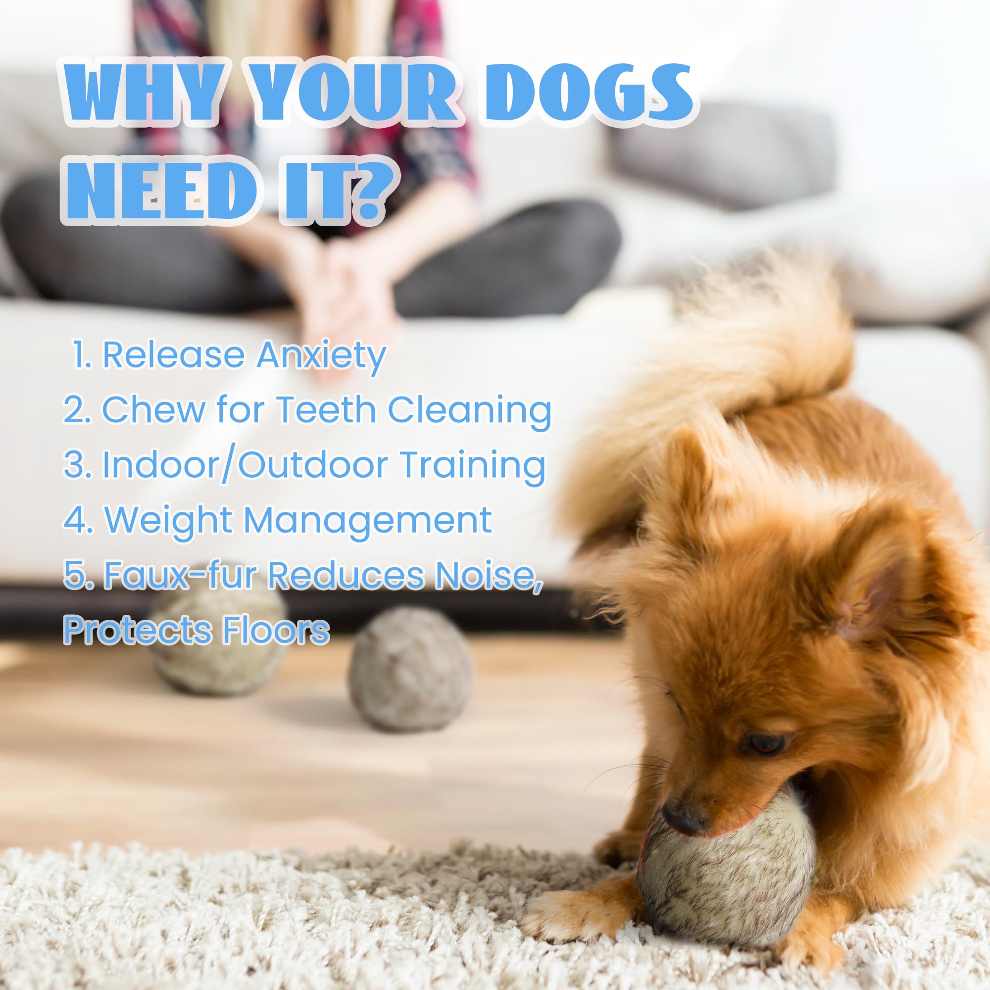 Nocciola Wobble Giggle Ball for Dogs, Interactive Dog Toys for Boredom, Squeaky Ball Dog Toys to Keep Them Busy, Pet Toys for Small Medium Large Dogs, Fun Giggle Sounds When Rolled or Shaken (S)