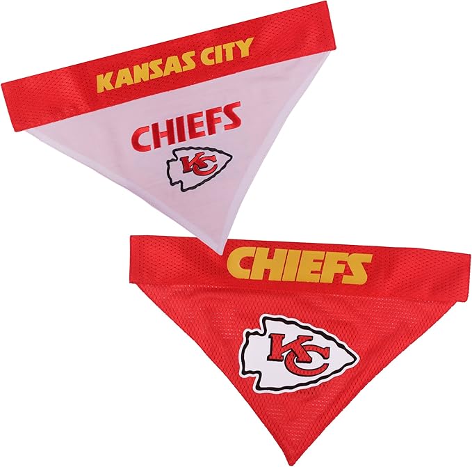 NFL DOG BANDANA - HOUSTON TEXANS REVERSIBLE PET BANDANA. 2 Sided Sports Bandana with a PREMIUM Embroidery TEAM LOGO, Large/X-Large. - 2 Sizes & 32 NFL Teams available