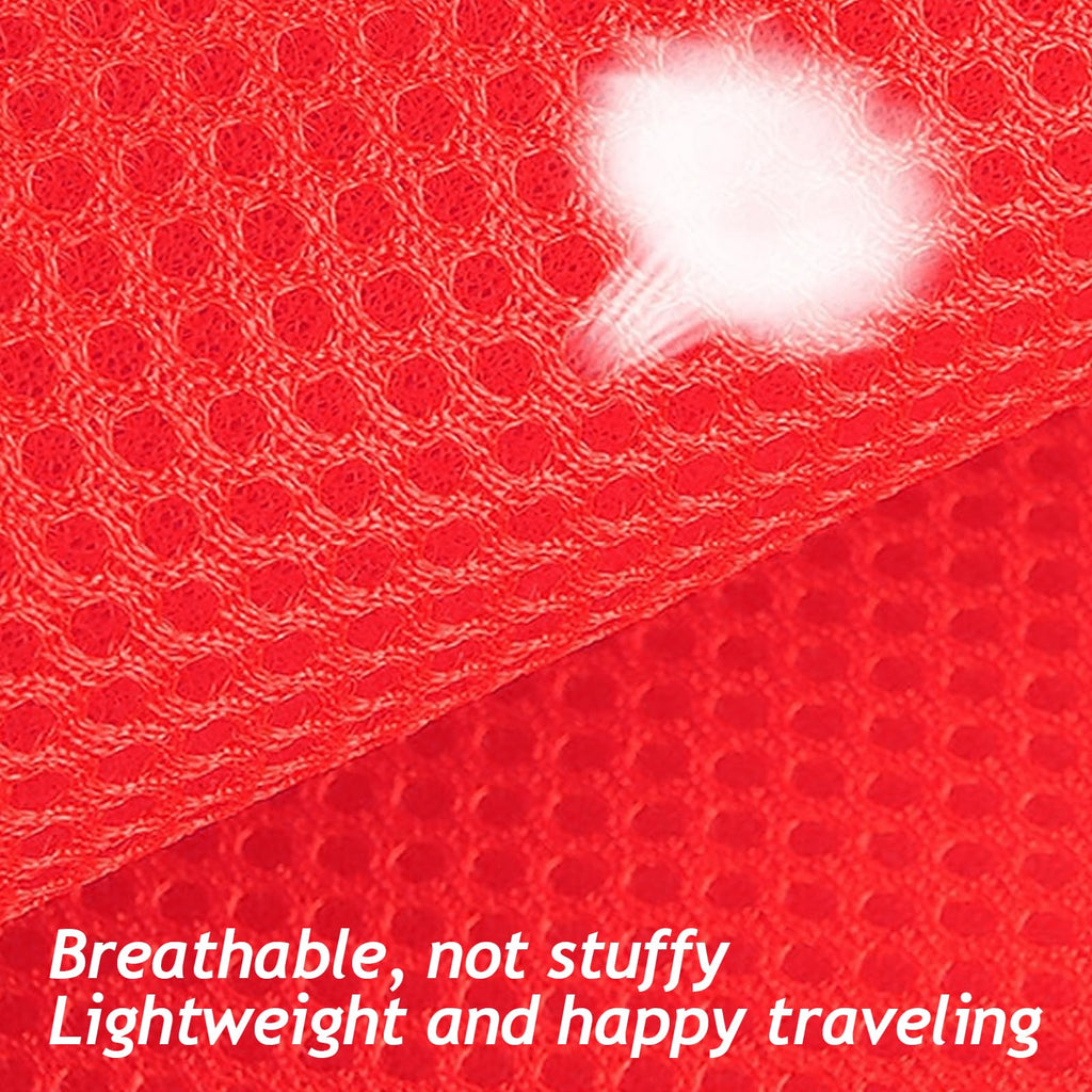 shudyear Summer cat Chest Harness and Leash, Anti-Escape Adjustable Soft mesh cat Leash and Chest Harness Set for All Types of Cats cat Vests (Size L,Red)