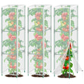 3 Pack Garden Bird Netting Plant Cover for Square Tomato Cage,14.6"x14.6"x51.2" Insect Bird Barrier Tomato Cage Net with Zipper Drawstring,Tomato Trellis Netting Protection Cover for Protecting Plants