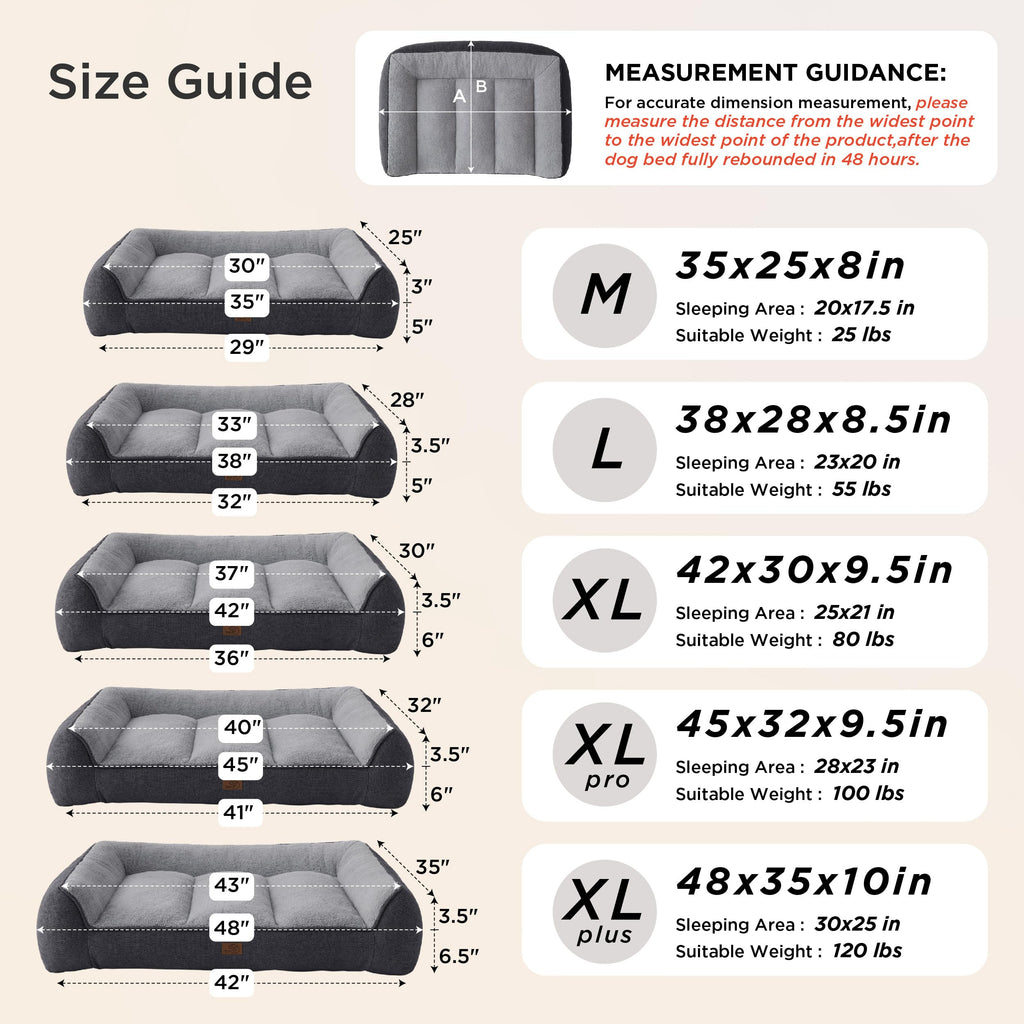 Bedsure SupportMax™ Extra Thick Orthopedic XL Dog Bed for Extra Large Dogs