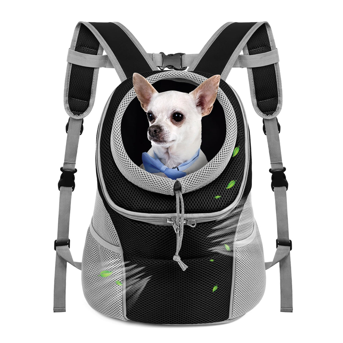 WOYYHO Pet Dog Carrier Backpack, Ventilated Small Dog Front Backpack