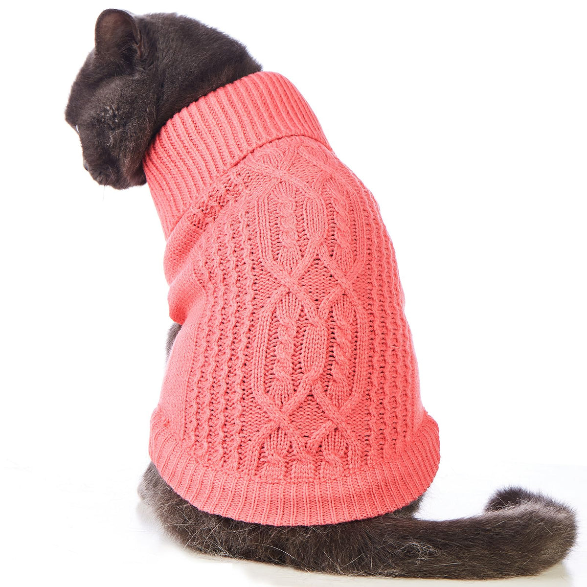 Jnancun Cat Sweater Stretchy,19 Colors,6 Sizes,Snug Winter Cat/Dog Outfit